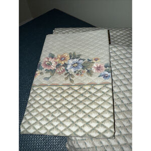 Westpoint Stevens Floral Trellis Twin Sheet Set New Cotton Blend No Iron Vintage